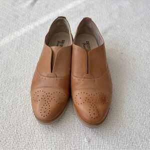 Chelsea Crew Black Label Westy Tan Leather Oxford Loafer Womens US 8